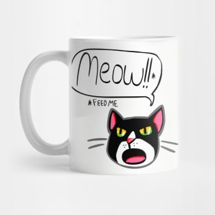 Funny Cat Feed Me Meow 2.0 Mug